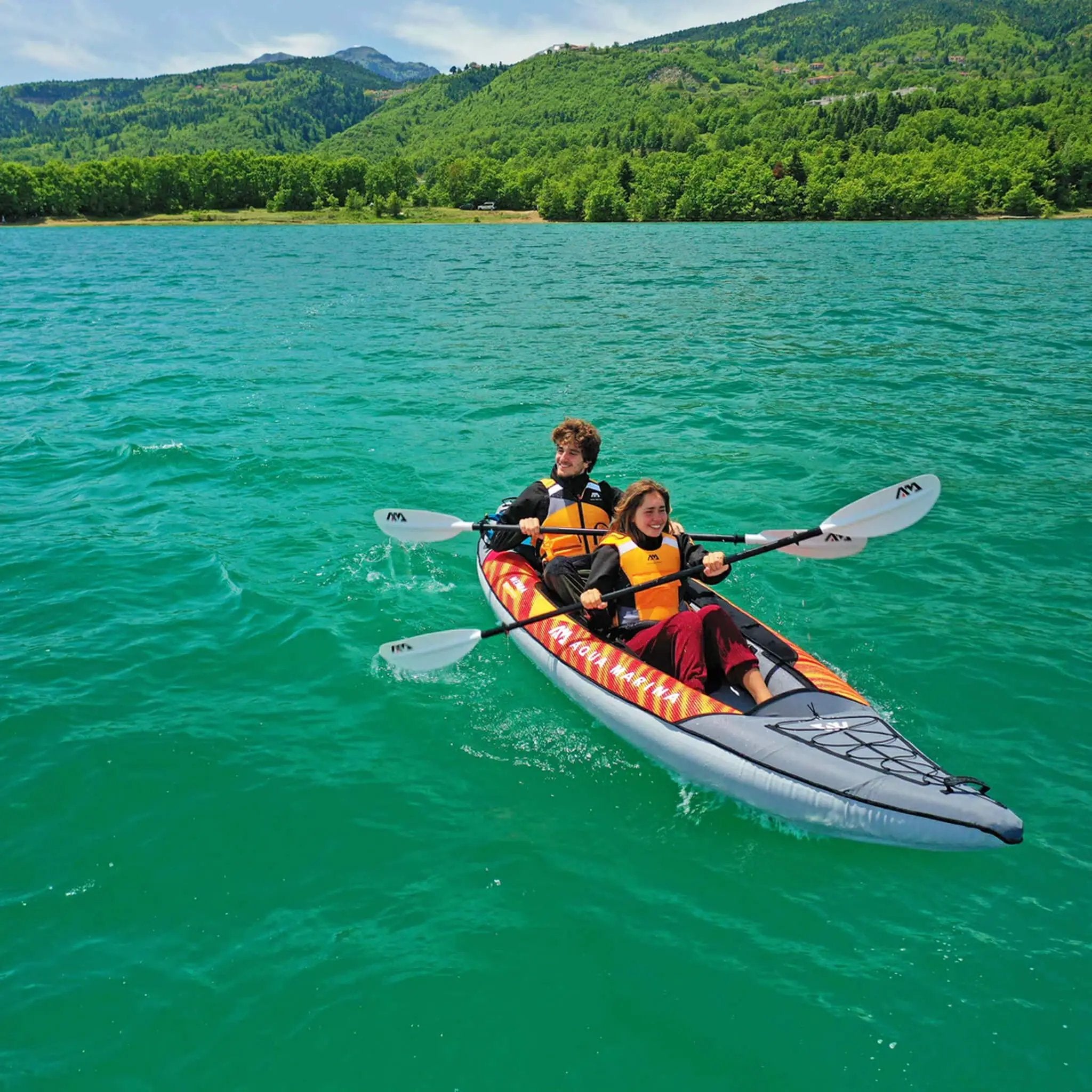 Aqua Marina Memba 390 Premium 12FT 2-Person Touring Kayak With DWF Deck And Paddles [ME-390] (SAK17282) by SAKSBY WHOLESALE
