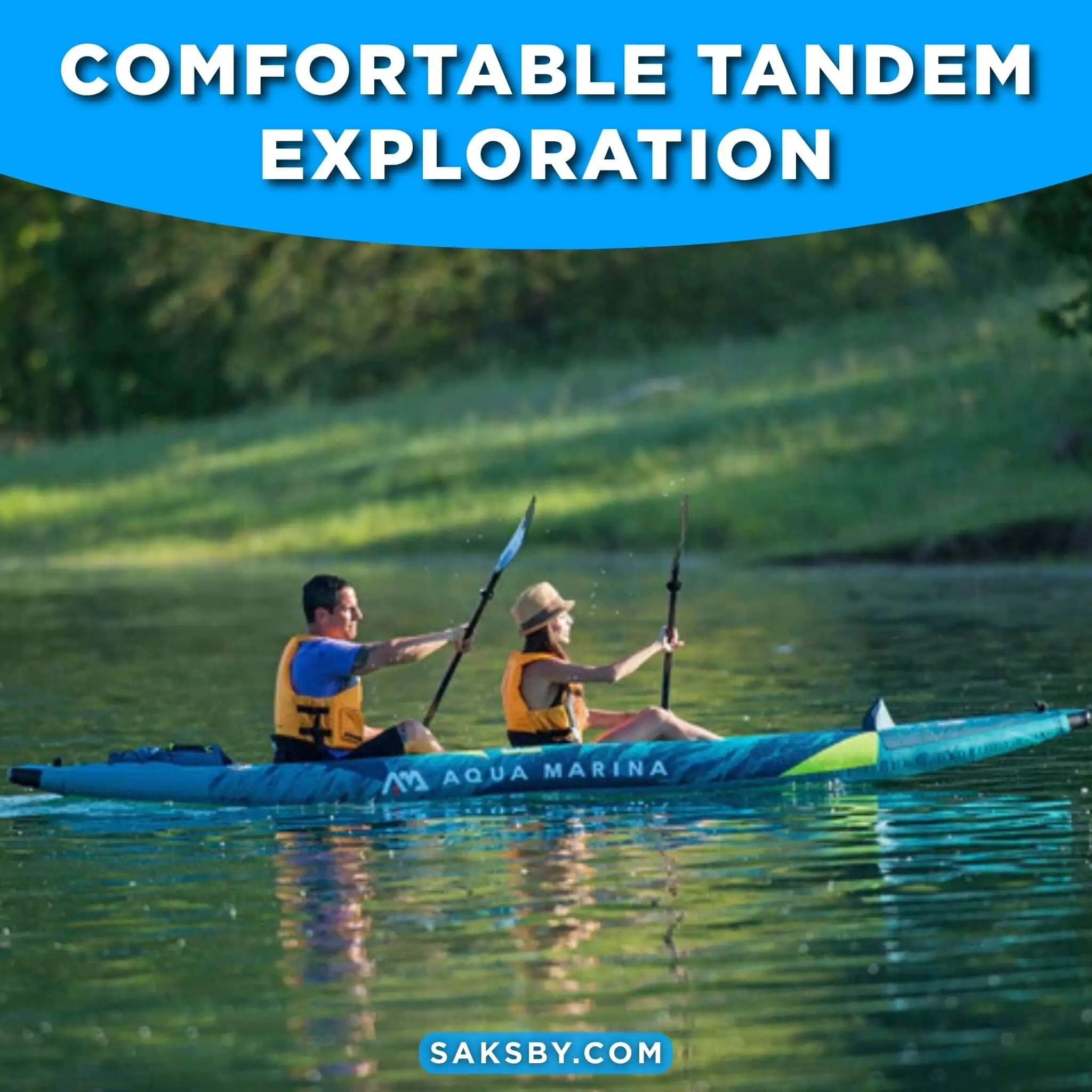 Aqua Marina Steam 412 14FT 2-Person Premium Kayak With DWF Deck [Paddle Excluded] [ST-412] (SAK57946) by SAKSBY WHOLESALE