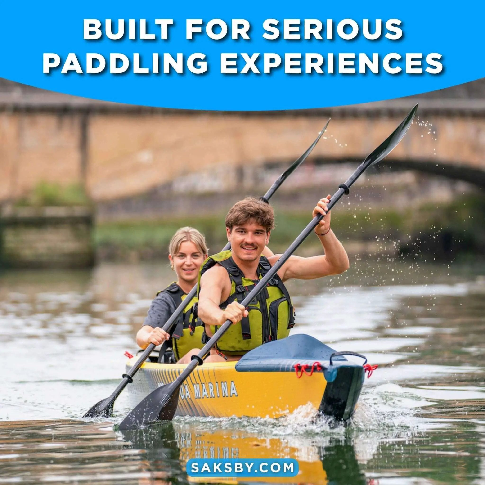 Aqua Marina Tomahawk AIR-K 440 14FT 2-Person High-Pressure Speed Inflatable Kayak [Paddle Excluded] [AIR-K440] (SAK31482) by SAKSBY WHOLESALE