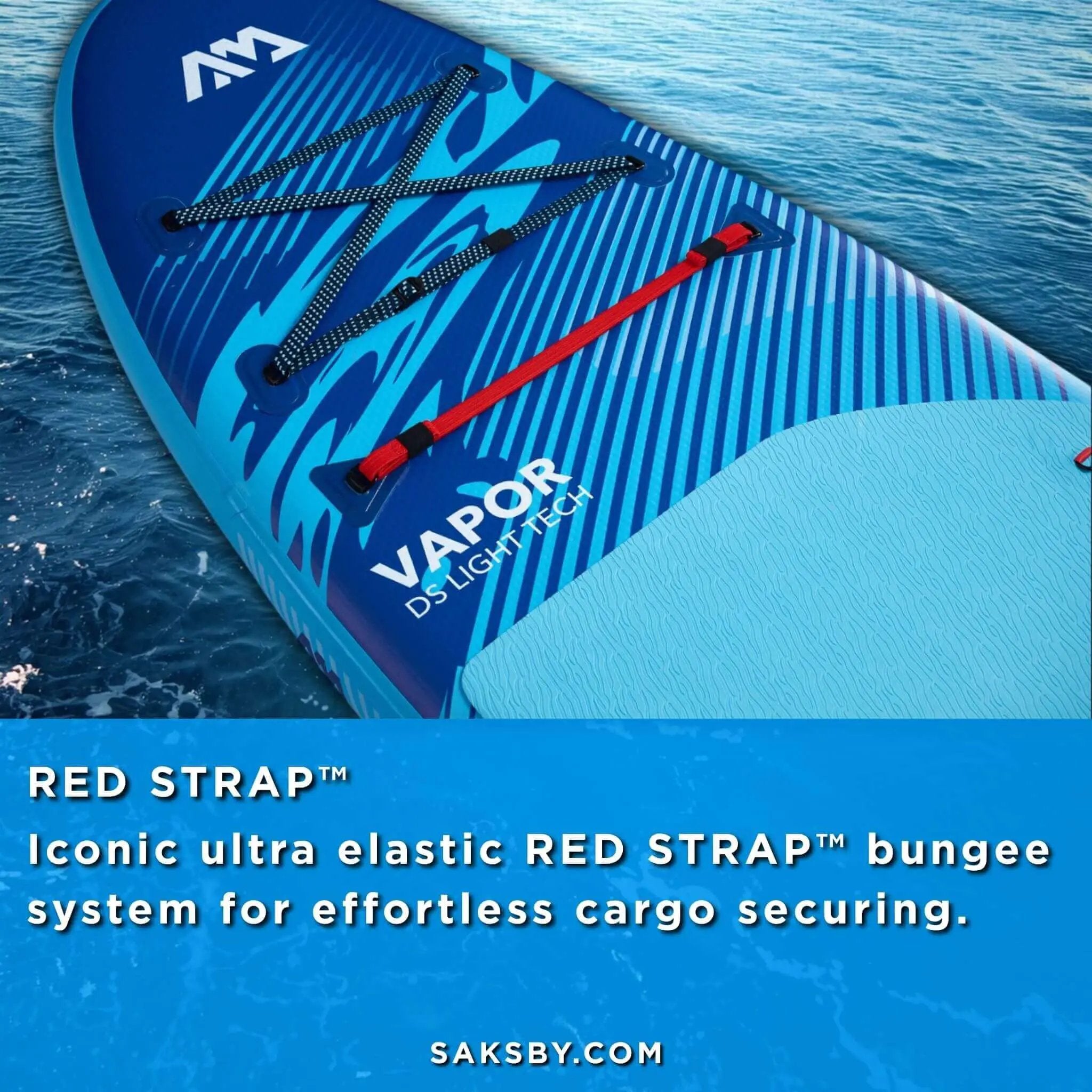 Aqua Marina Vapor 10FT All-Around SUP W/ Sand Ripple Grooved EVA Footpad [BT-23VAP] (SAK60532) by SAKSBY WHOLESALE