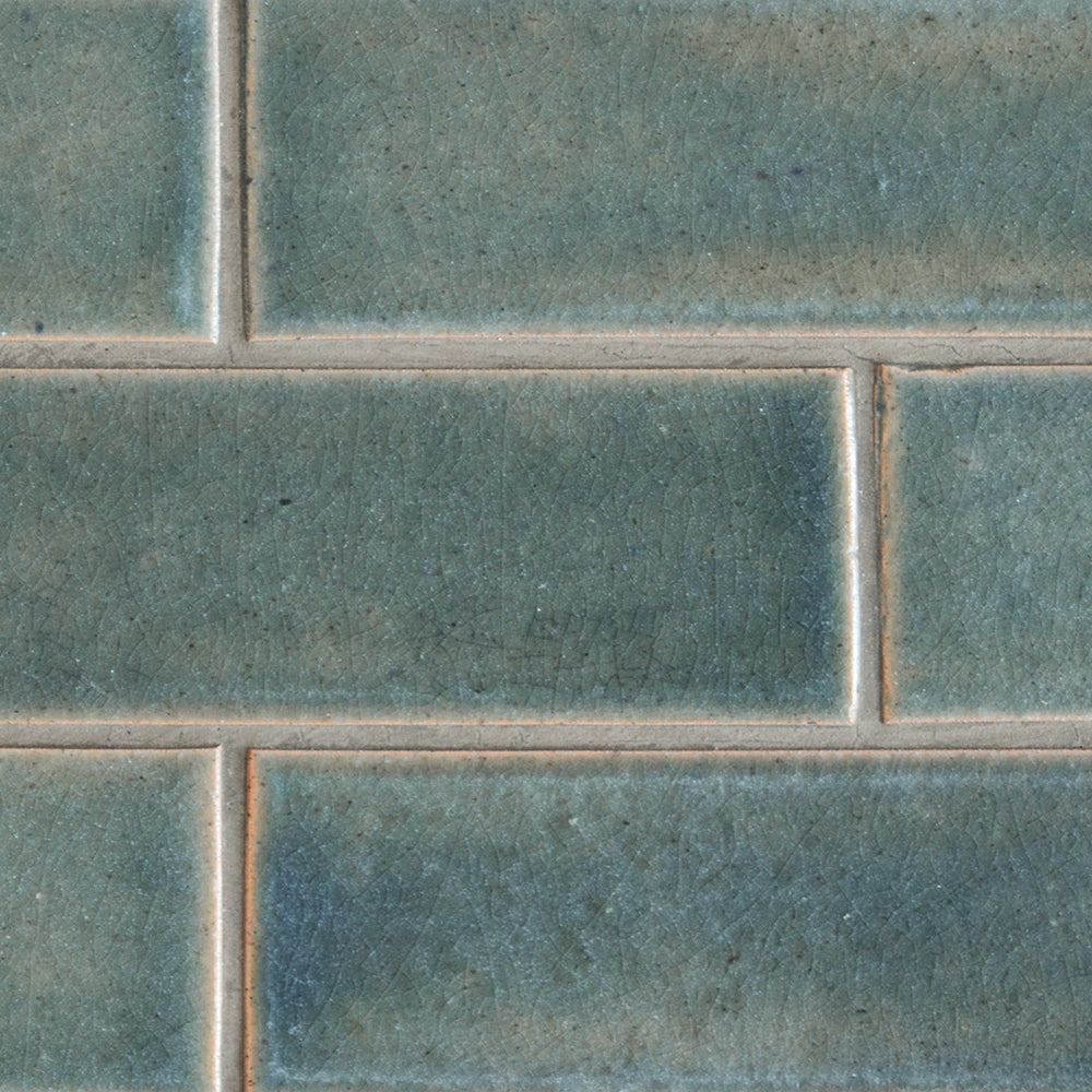 Aqua Marine Fine Textured Subway Thin Brick Tiles 2 1/8x7 1/2 Thin Brick Fine Textured 4x8 Tiles