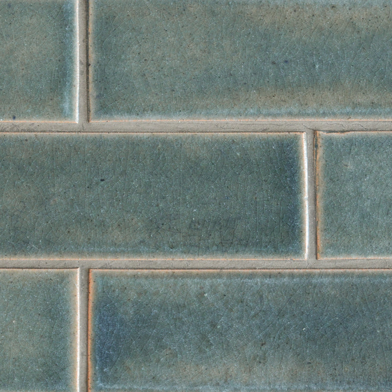 Aqua Marine Fine Textured Subway Thin Brick Tiles 2 1/8x7 1/2 Thin Brick Fine Textured 4x8 Tiles