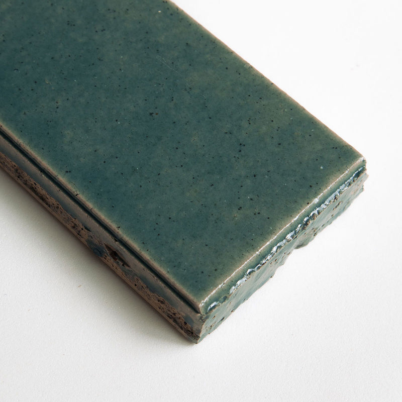 Aqua Marine Textured Glazed Terracotta Tiles 2 1/8x7 1/2 Thin Brick Textured 4x8 Tiles — 2