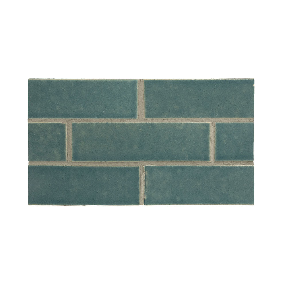 Aqua Marine Textured Glazed Terracotta Tiles 2 1/8x7 1/2 Thin Brick Textured 4x8 Tiles