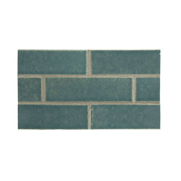 Aqua Marine Textured Glazed Terracotta Tiles 2 1/8x7 1/2