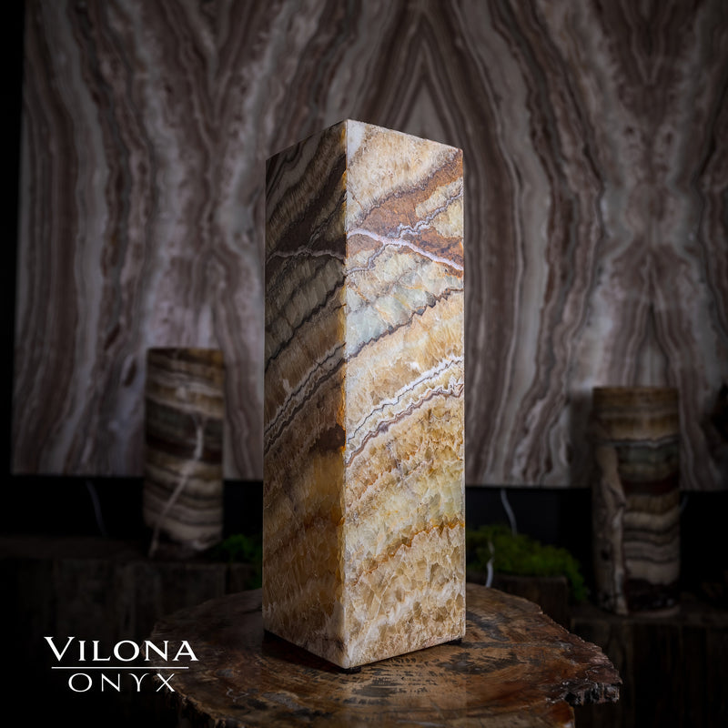 Aqua Onyx Lamp (Small Square Table Lamp #56), photo 8 of 9