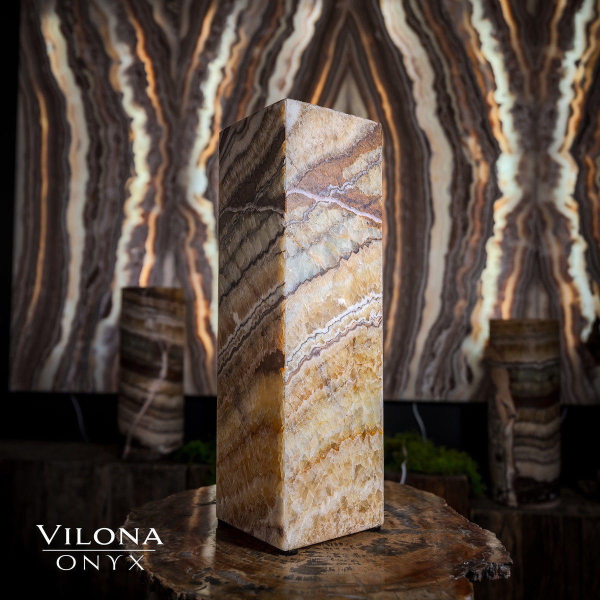 Aqua Onyx Lamp (Small Square Table Lamp #56), photo 9 of 9