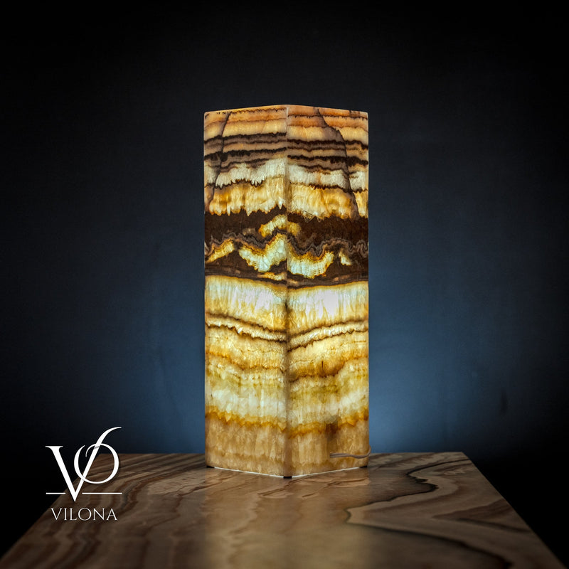 Aqua Onyx Square Table Lamp (Small #64), photo 5 of 5