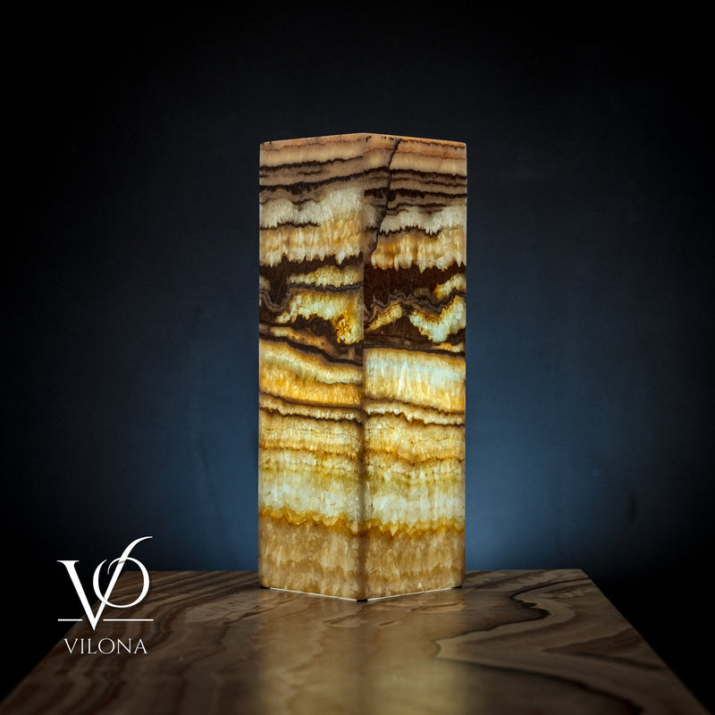 Aqua Onyx Square Table Lamp (Small #64), photo 4 of 5