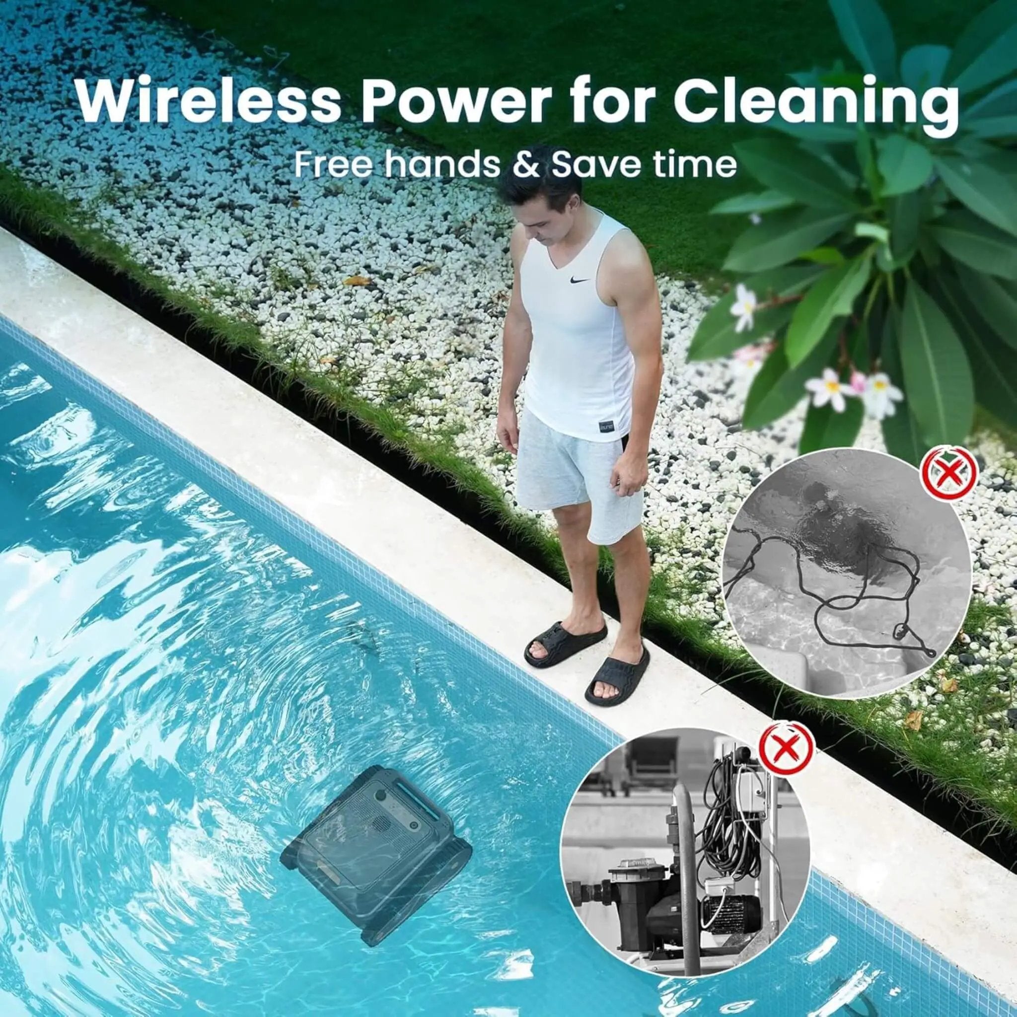 AquaBot Smart Robotic Pool Cleaner With Fast Charging (SAK73916) by SAKSBY WHOLESALE