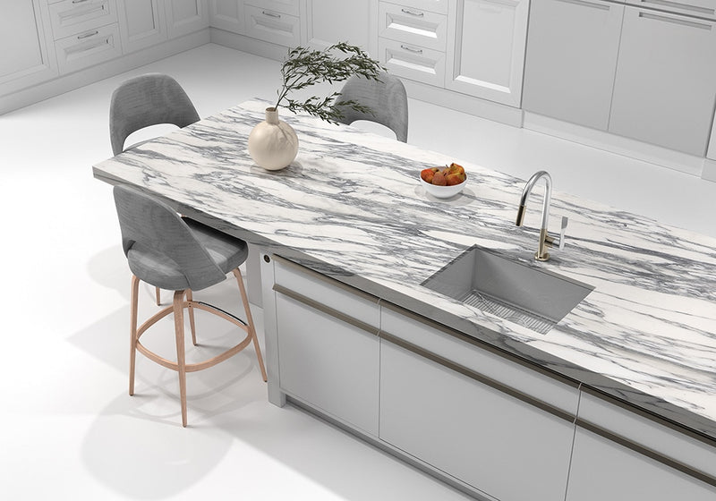 Arabescato Corchia Honed Marble Slab Random room scene 4