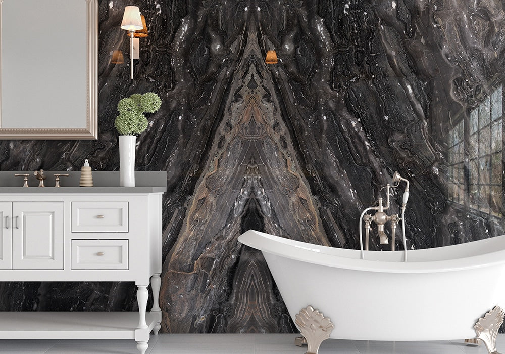 Arabescato Orobico Polished Marble Slab Random 1 1/4 room scene 5