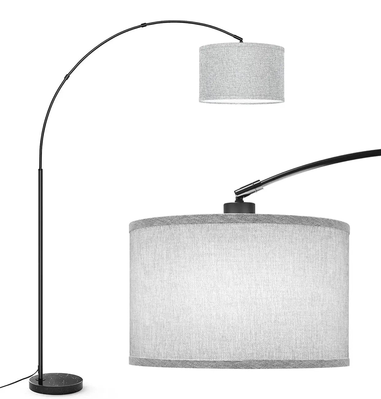 Arc Floor Lamp Modern Standing Lamp for Living Room Dimmable 74” Tall by Outdoor Solar Outlet