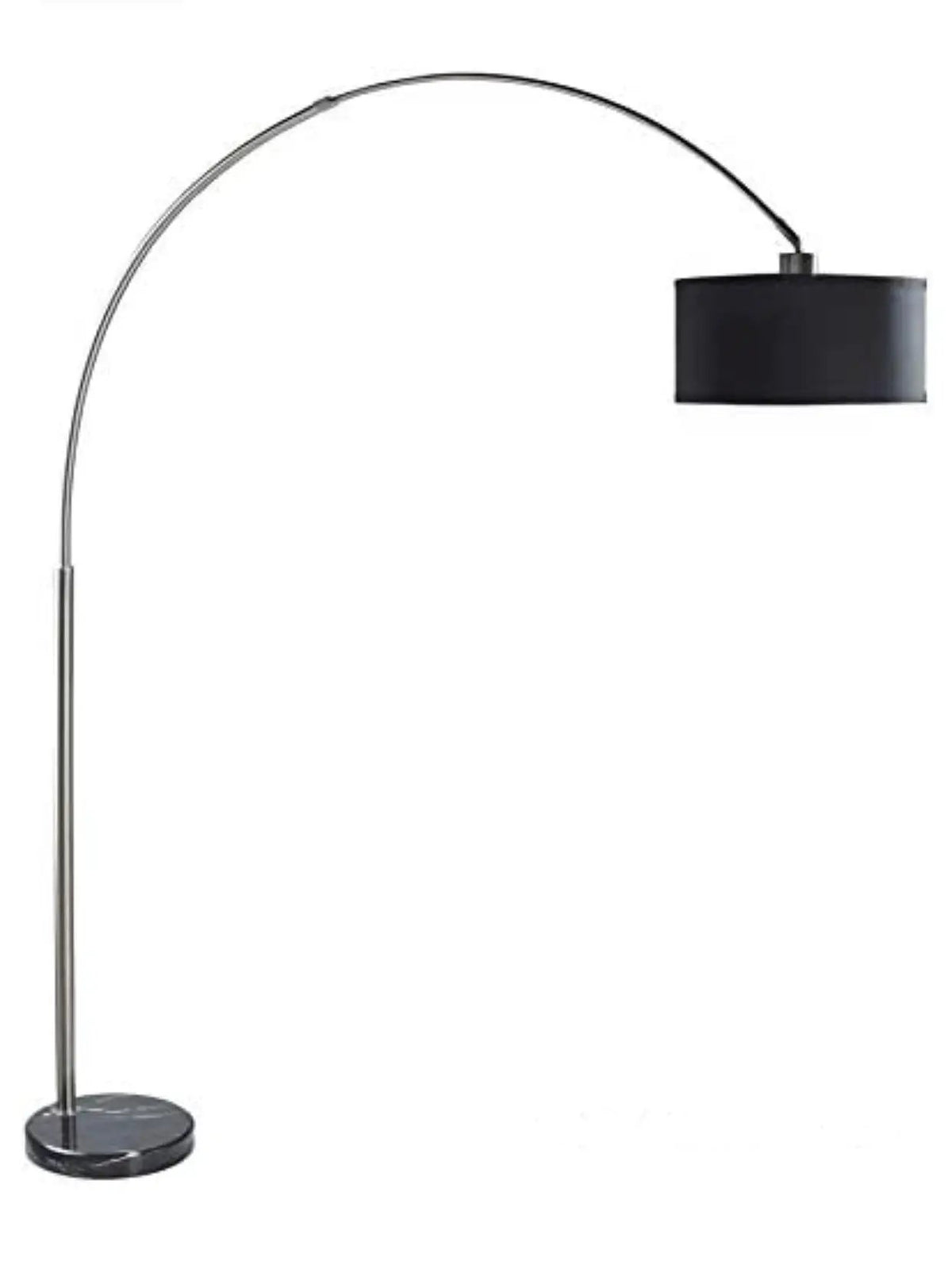 Arc Floor Lamp with Unique Hanging Drum - Arching Over The Couch by Outdoor Solar Outlet
