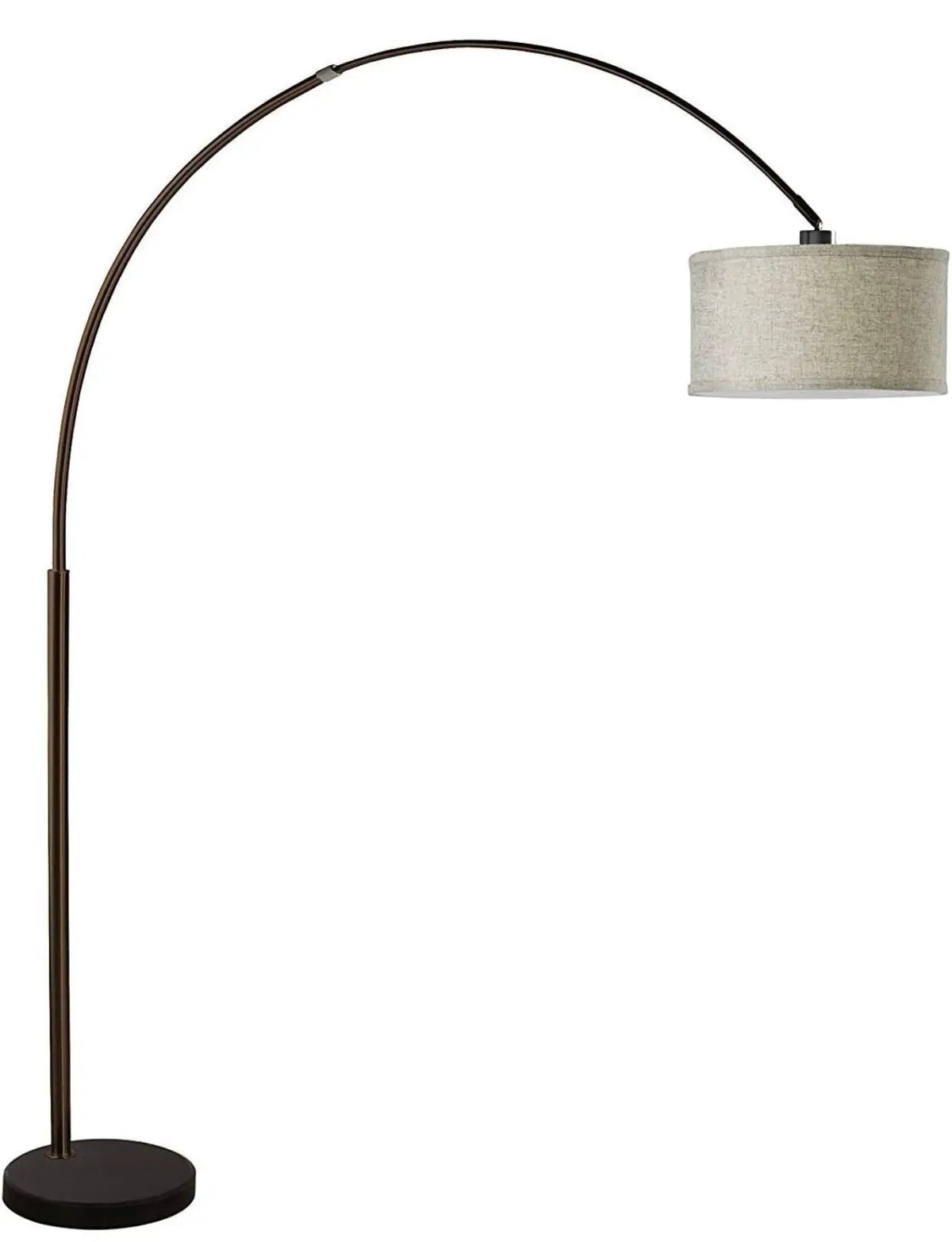 Arc Floor Lamp with Unique Hanging Drum - Arching Over The Couch by Outdoor Solar Outlet