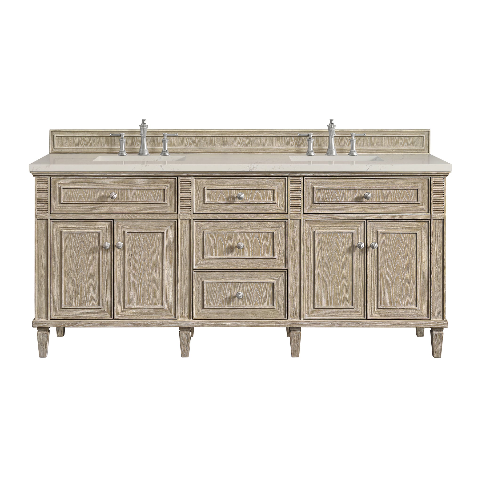 James Martin Lorelai 72" Double Bathroom Vanity, Whitewashed Oak by James Martin