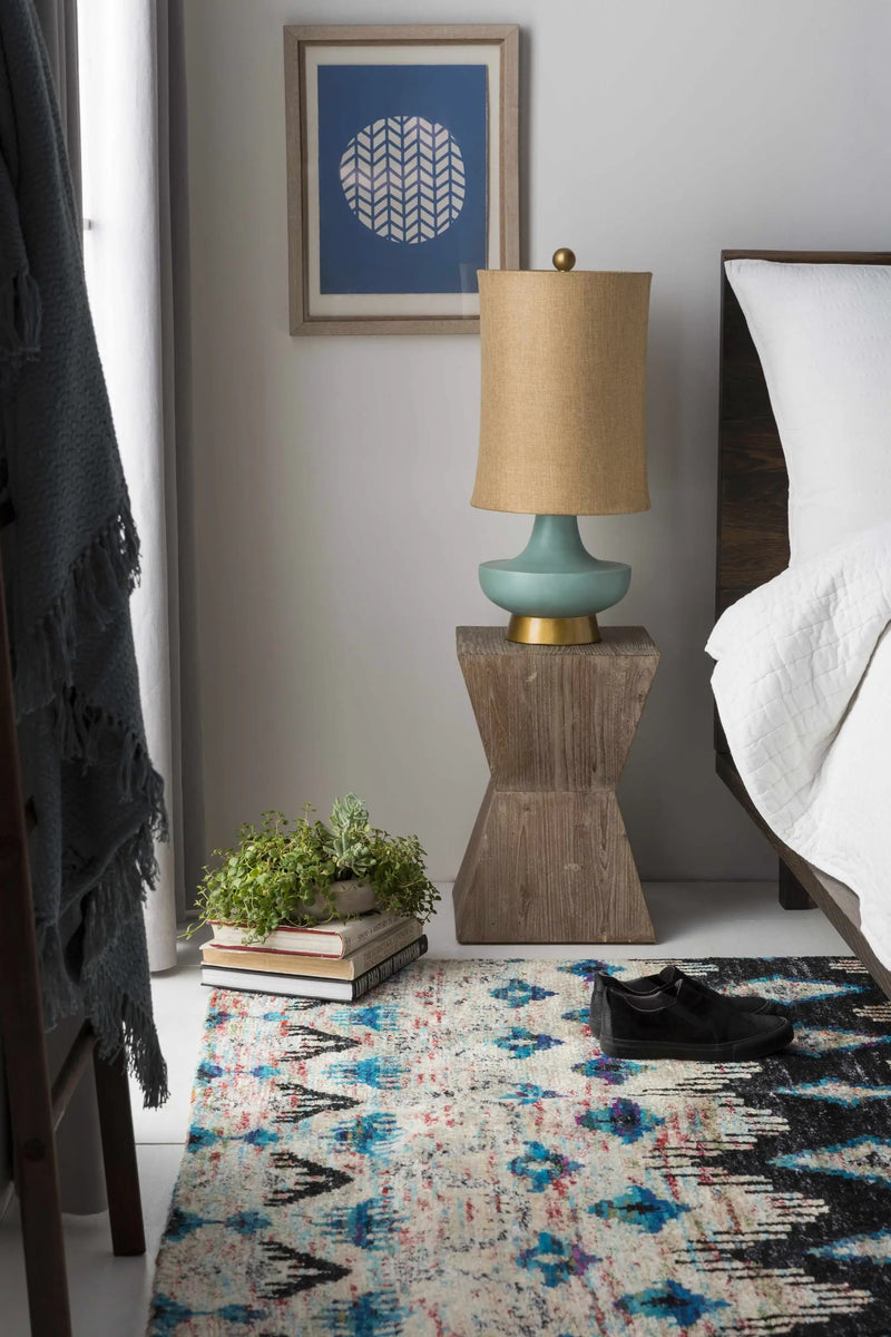 Aringay Aqua Textured Table Lamp by Boutique Rugs