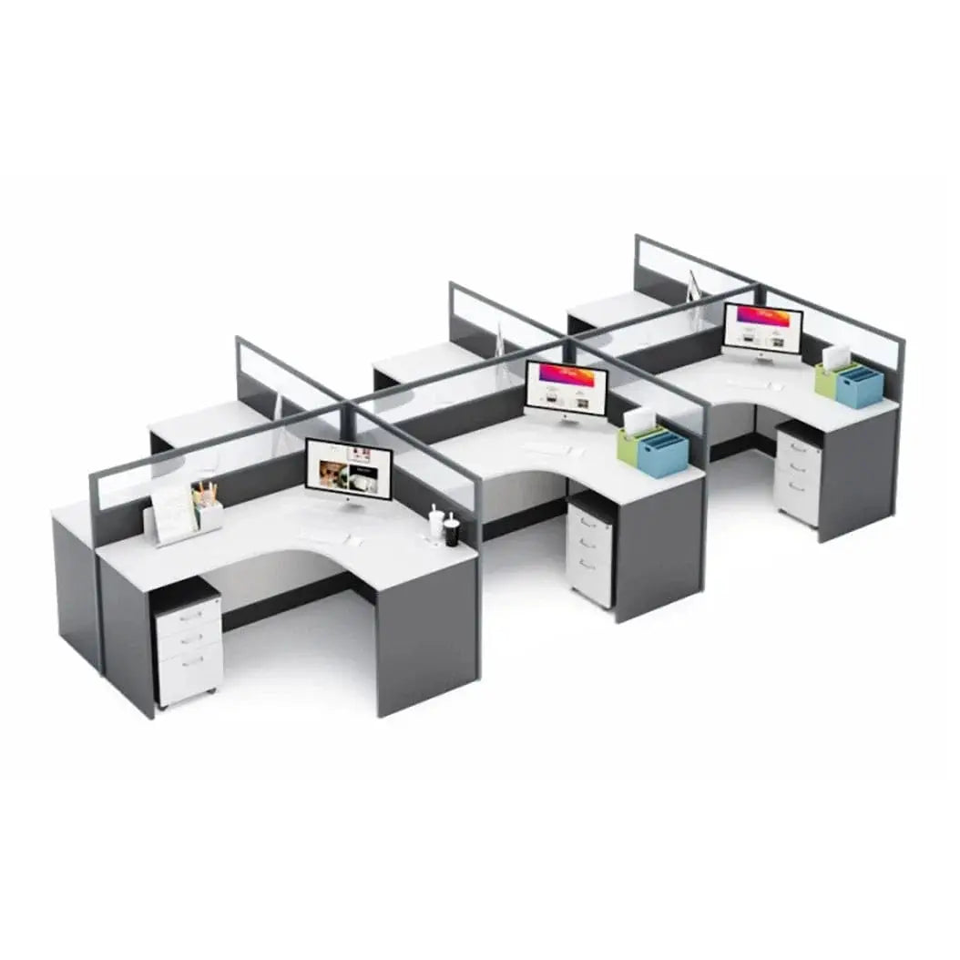 Averon · L-Shaped Cubicle Workstation by Arc Grove