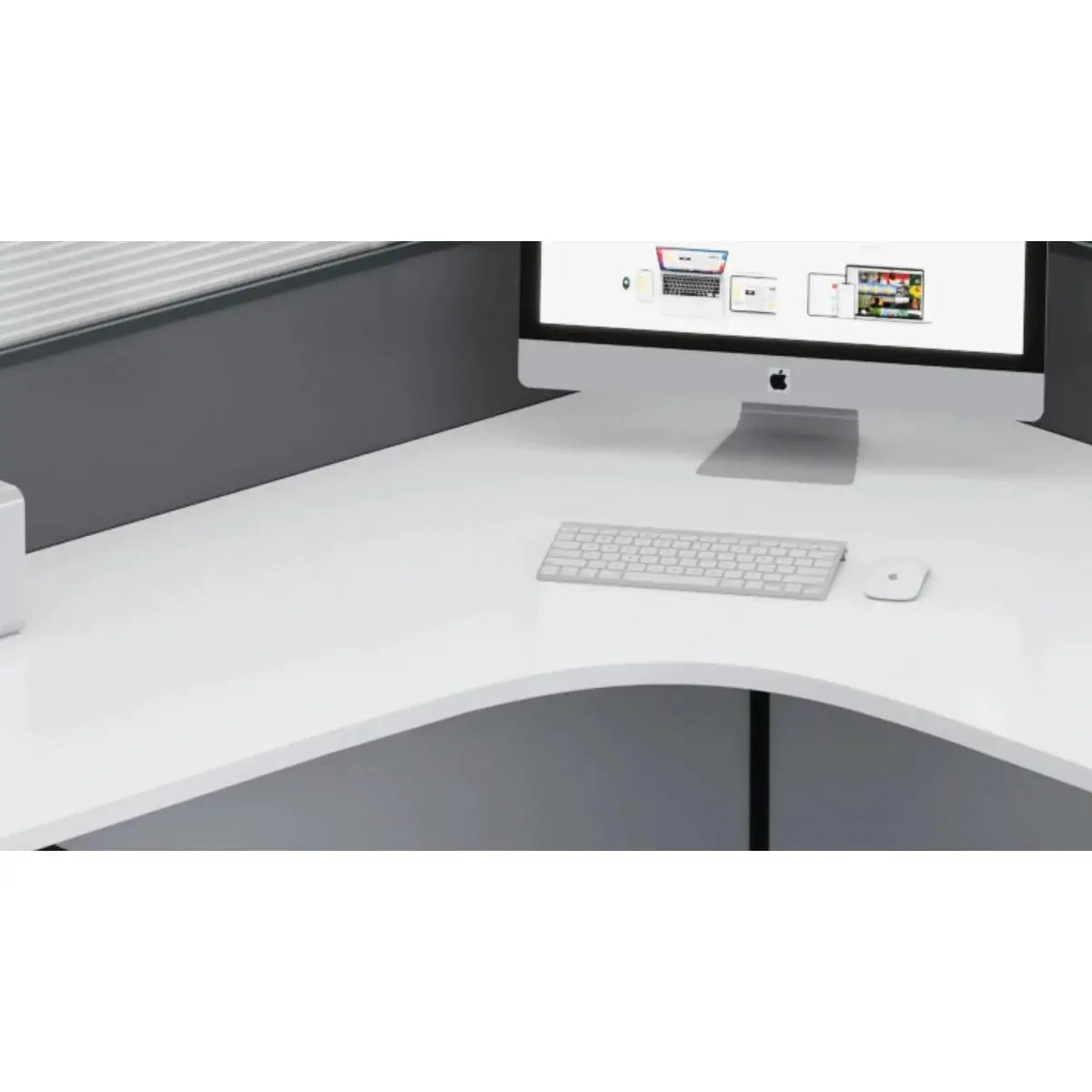 Averon · L-Shaped Cubicle Workstation by Arc Grove