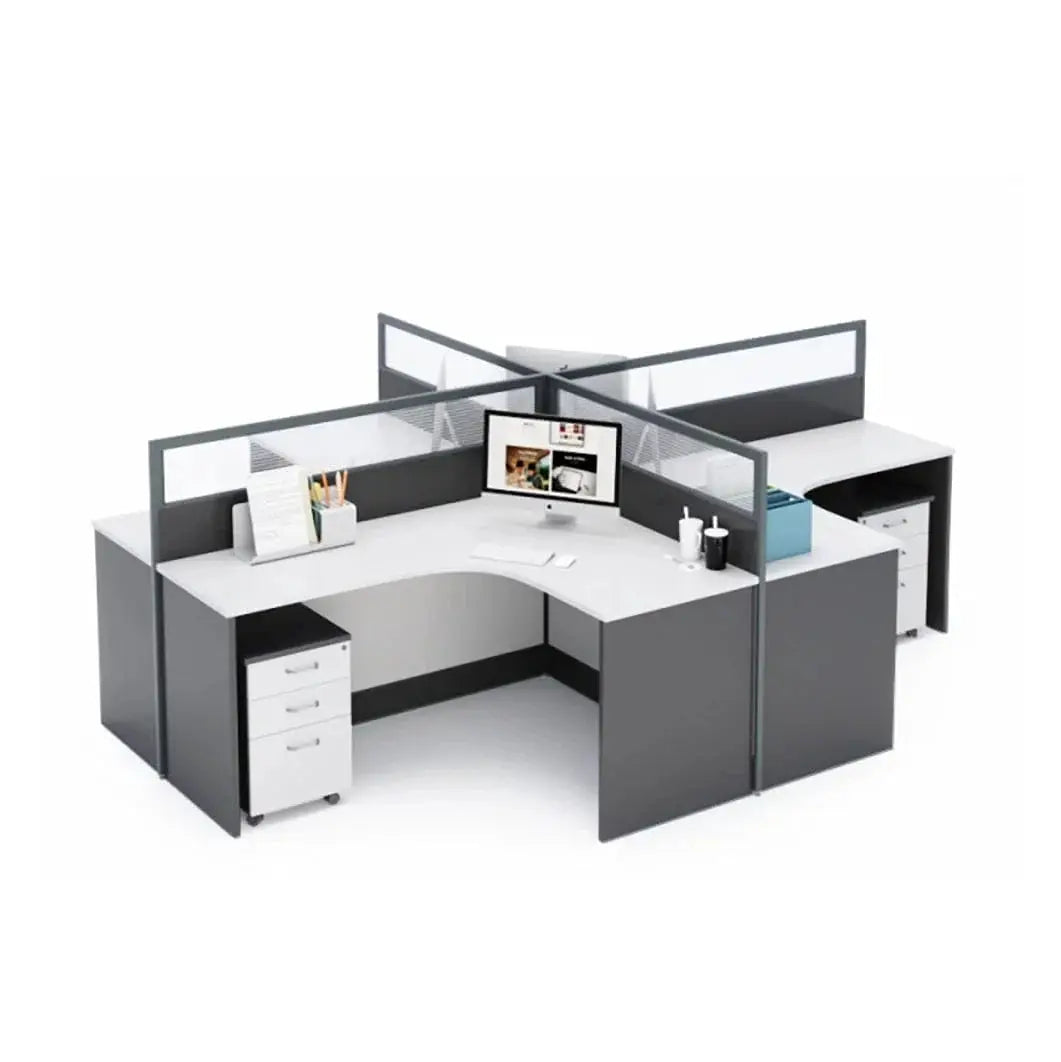 Averon · L-Shaped Cubicle Workstation by Arc Grove