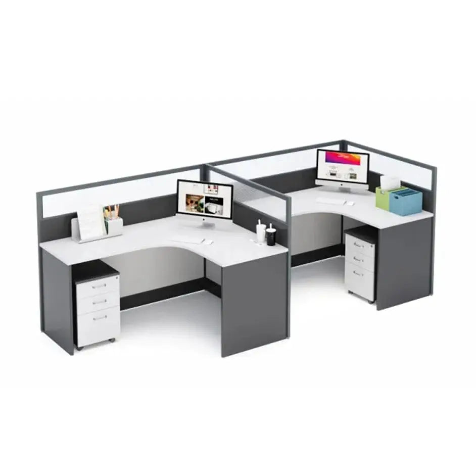 Averon · L-Shaped Cubicle Workstation by Arc Grove