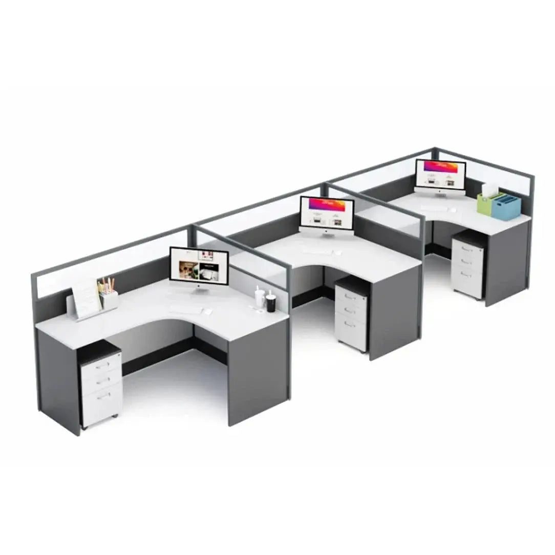 Averon · L-Shaped Cubicle Workstation by Arc Grove
