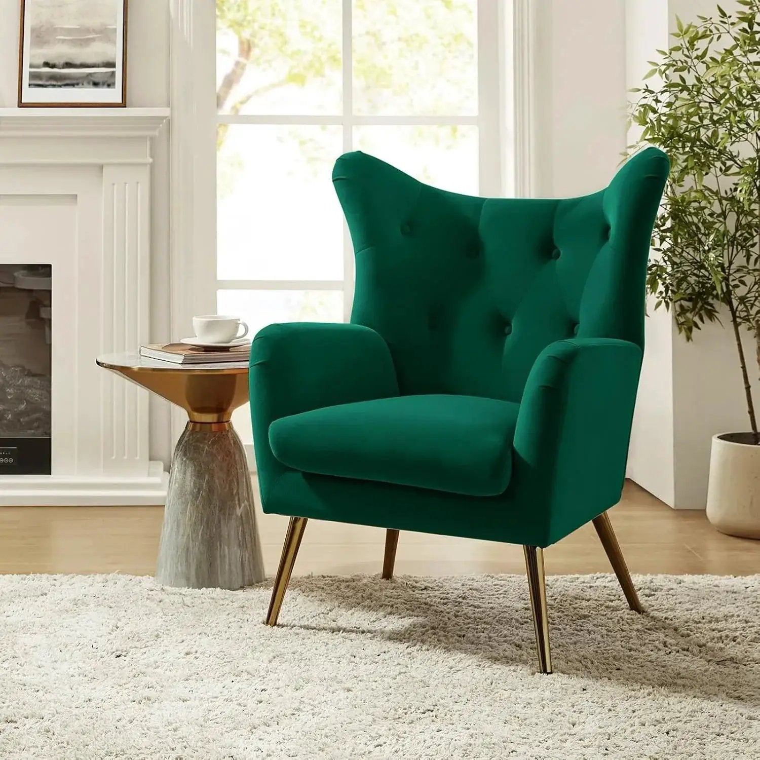 Arm Chair - Luxurious Velvet Blue by House Of Avana