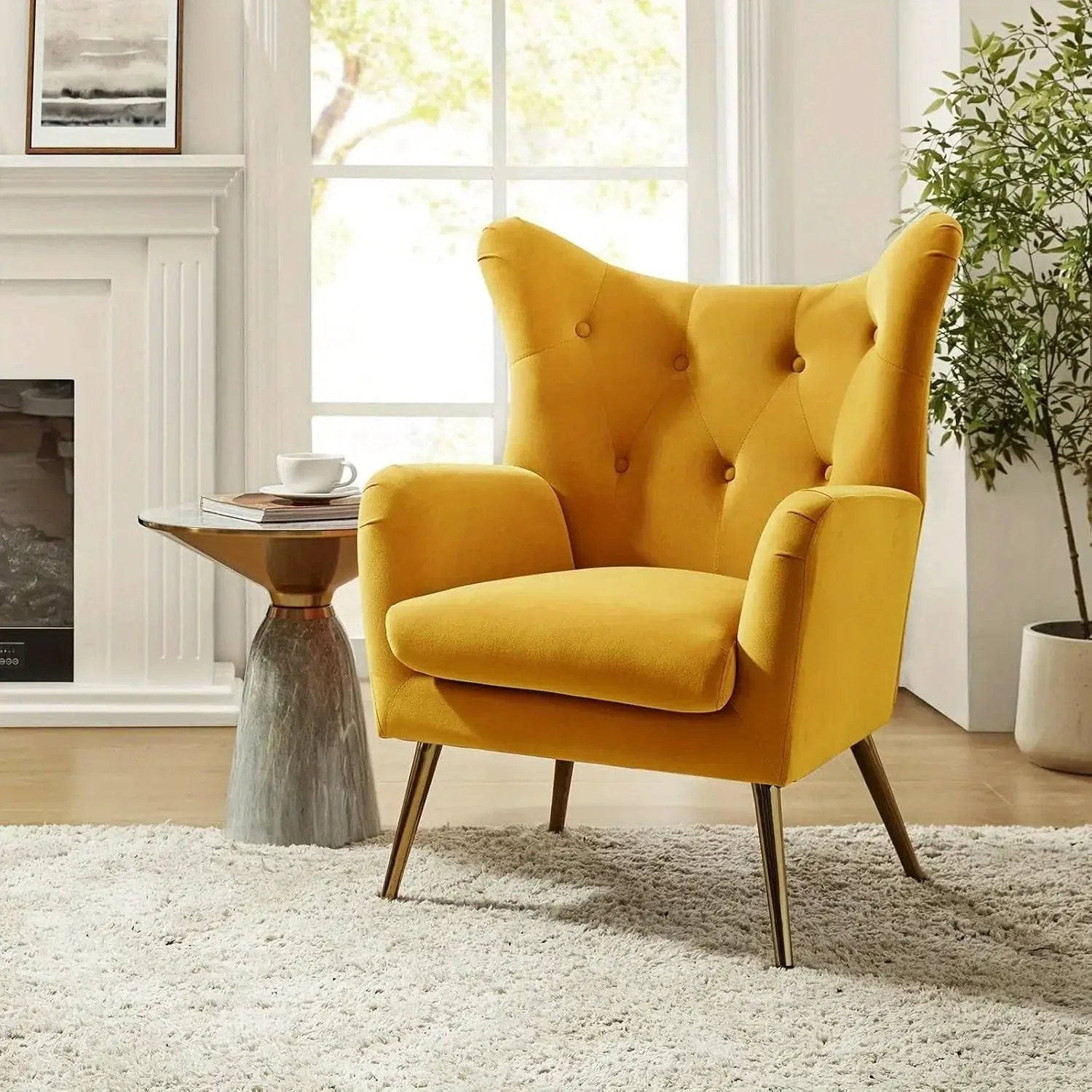 Arm Chair - Luxurious Velvet Blue by House Of Avana