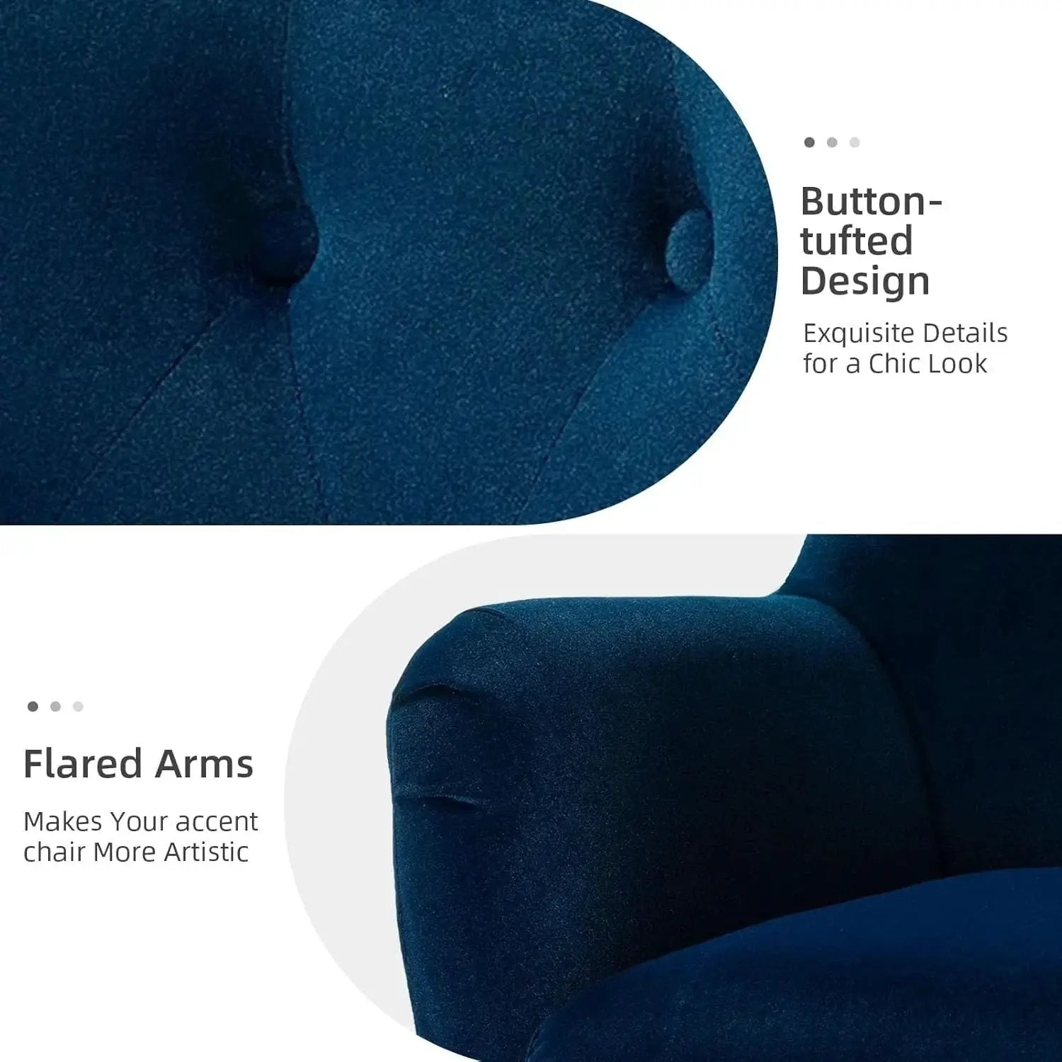 Arm Chair - Luxurious Velvet Blue by House Of Avana