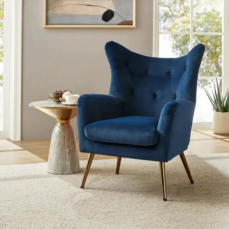 Arm Chair - Luxurious Velvet Blue by House Of Avana