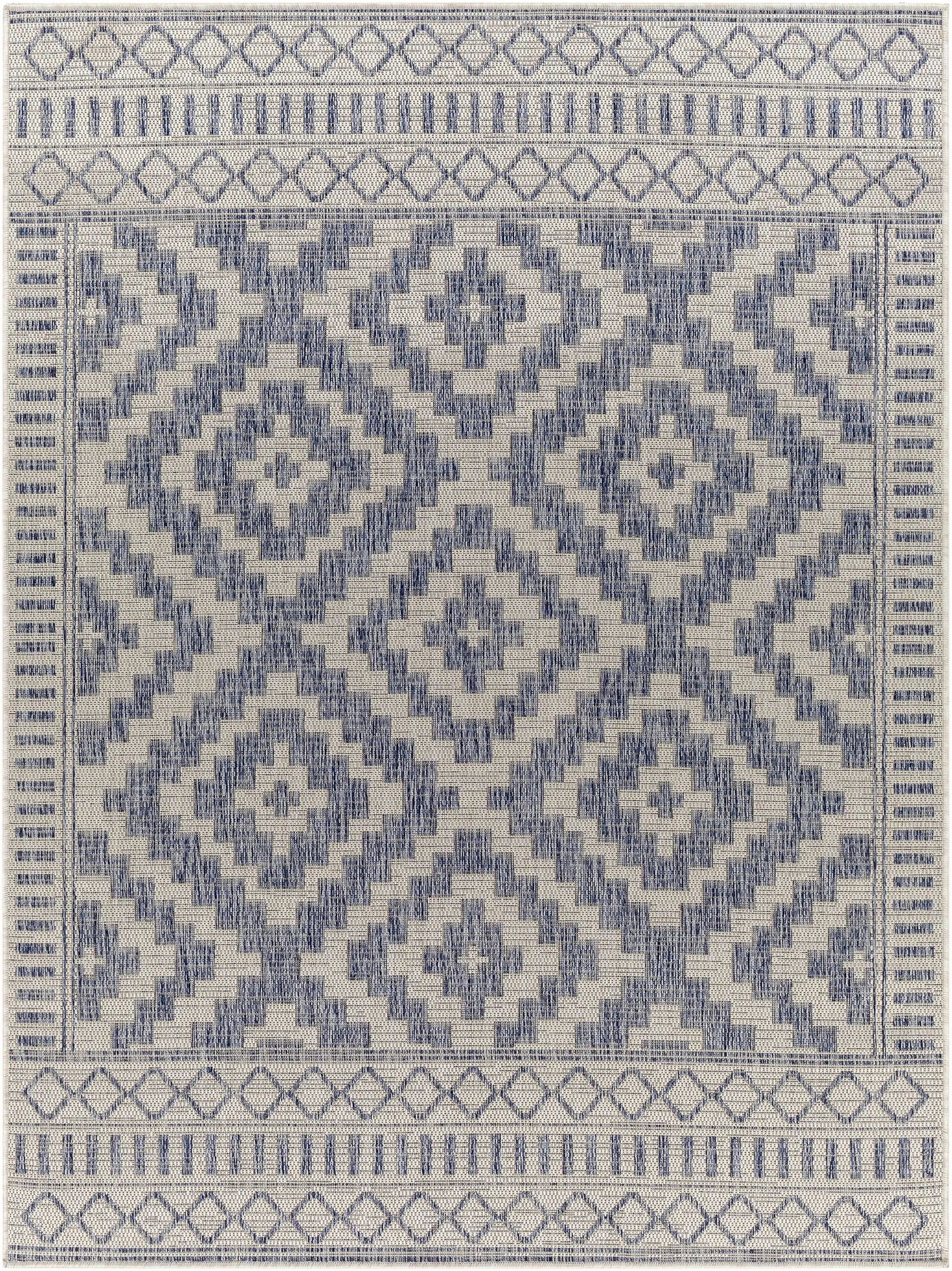 Kabala Dark Blue Outdoor Area Rug - Clearance by Boutique Rugs