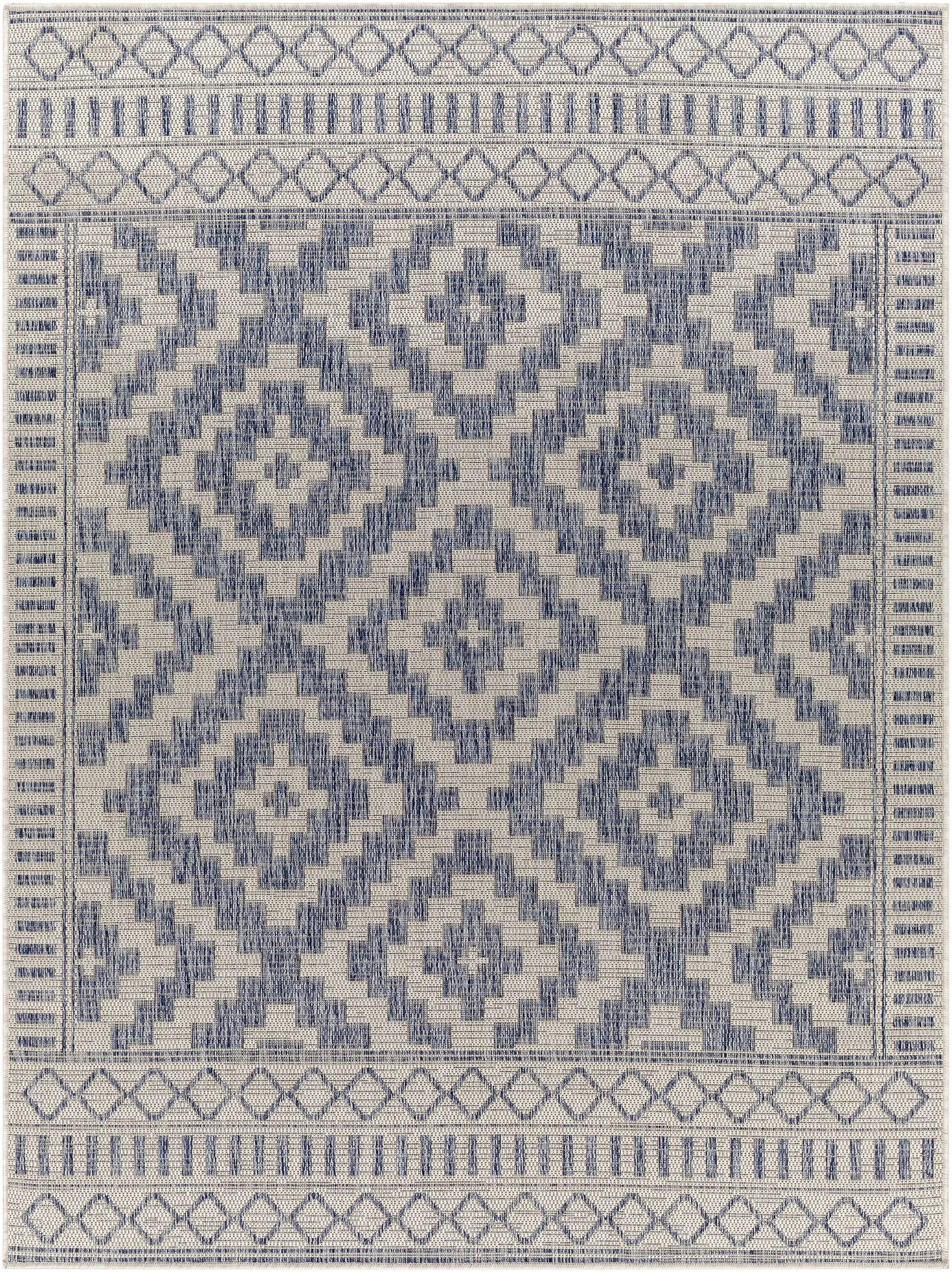 Kabala Dark Blue Outdoor Area Rug - Clearance by Boutique Rugs