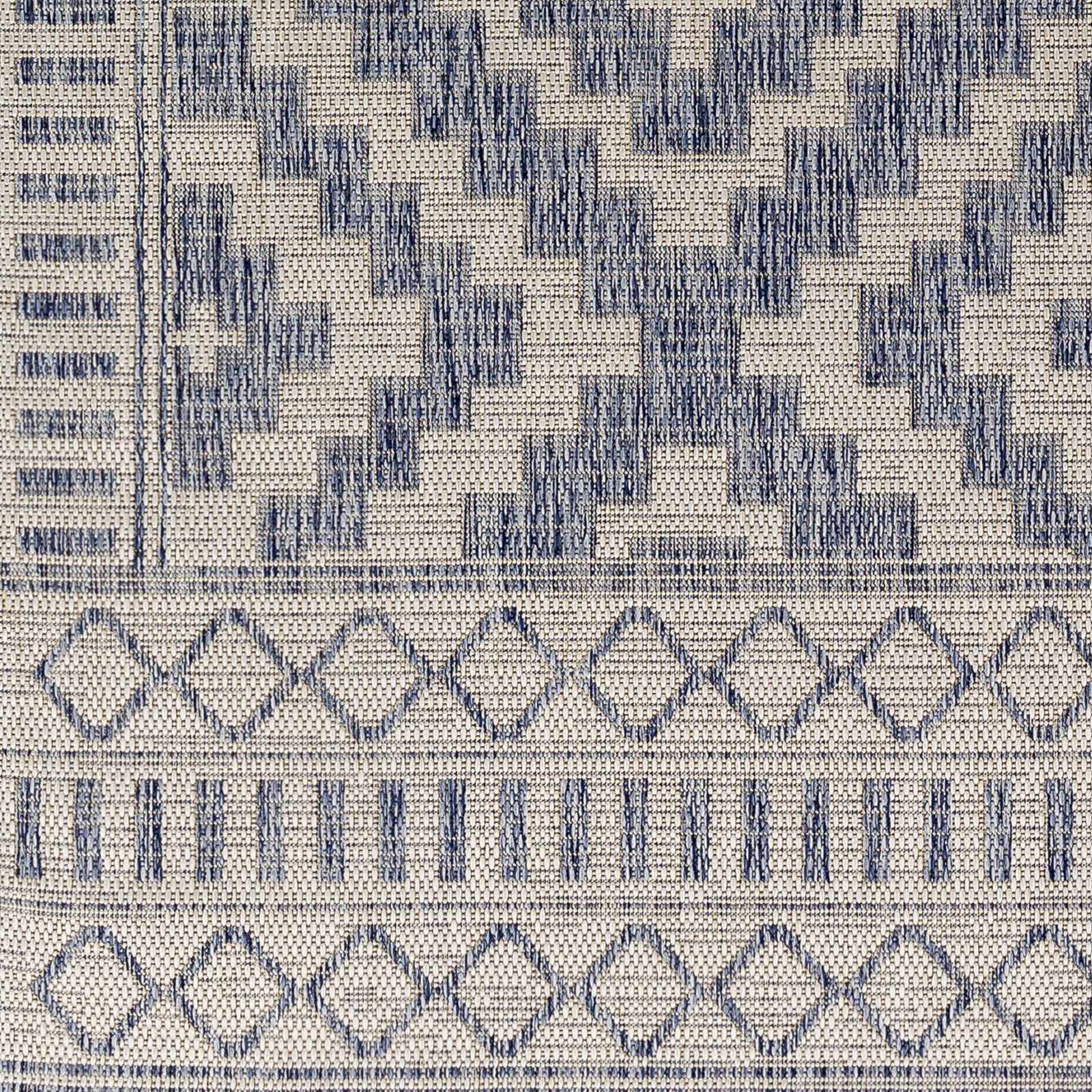 Kabala Dark Blue Outdoor Area Rug - Clearance by Boutique Rugs