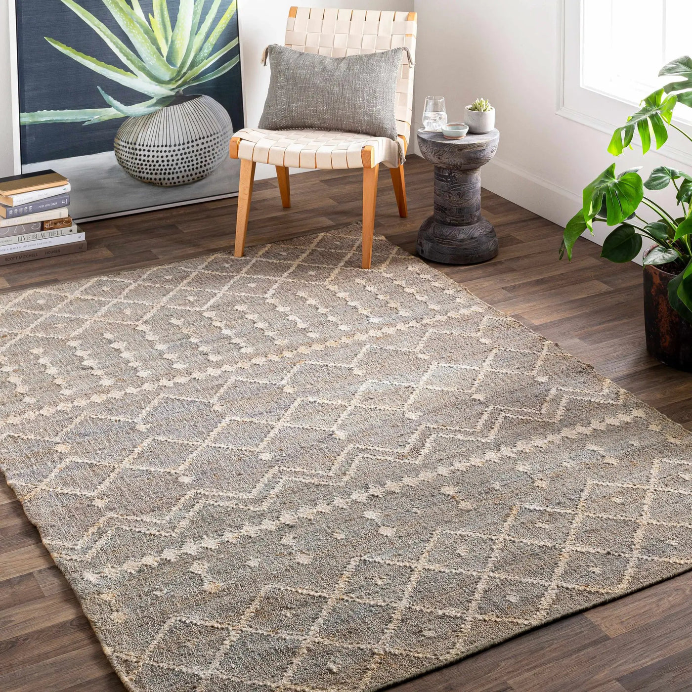 Armidale Hand Woven Beige Jute Rug - Clearance by Boutique Rugs