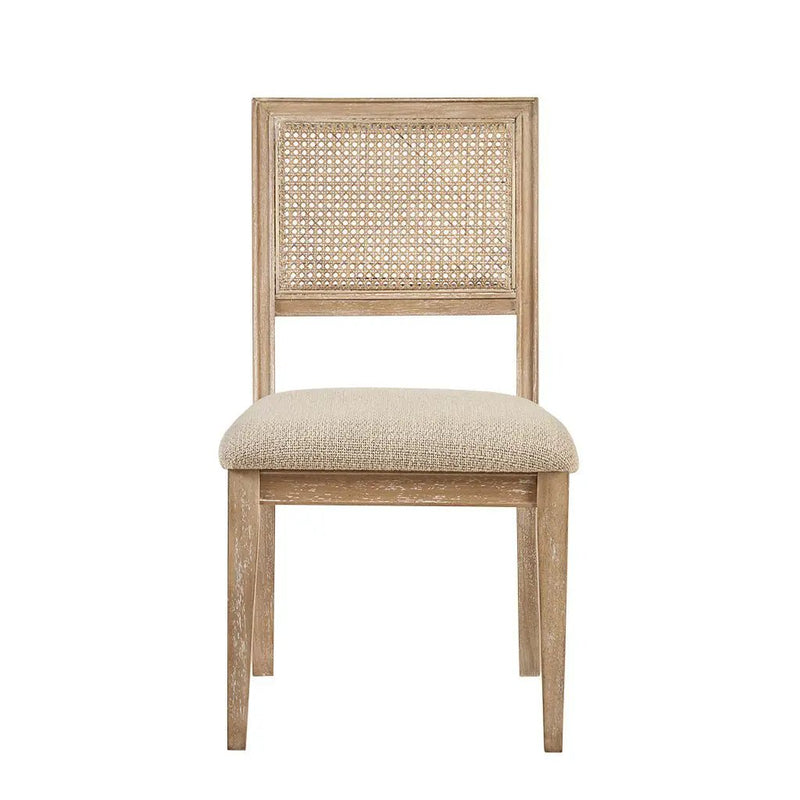 Armless Dining Chair with Cane Back and Tapered Wood Legs - Set of 2 by HouseOfZazla