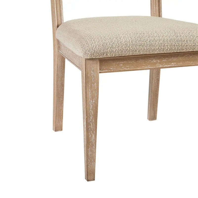 Armless Dining Chair with Cane Back and Tapered Wood Legs - Set of 2 by HouseOfZazla