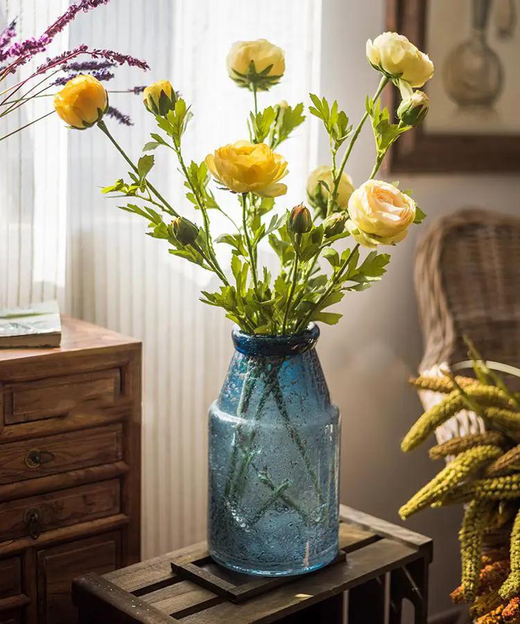 Artificial Flower Buttercup Flower Stem 28" Tall by RusticReach