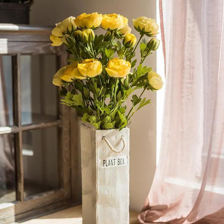 Artificial Flower Buttercup Flower Stem 28" Tall by RusticReach