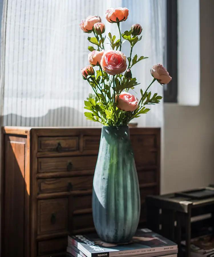 Artificial Flower Buttercup Flower Stem 28" Tall by RusticReach