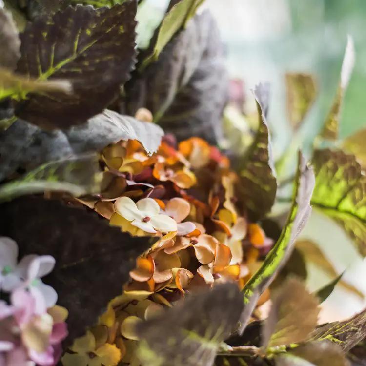 Artificial Hydrangea Leaf Stem 17" Tall by RusticReach