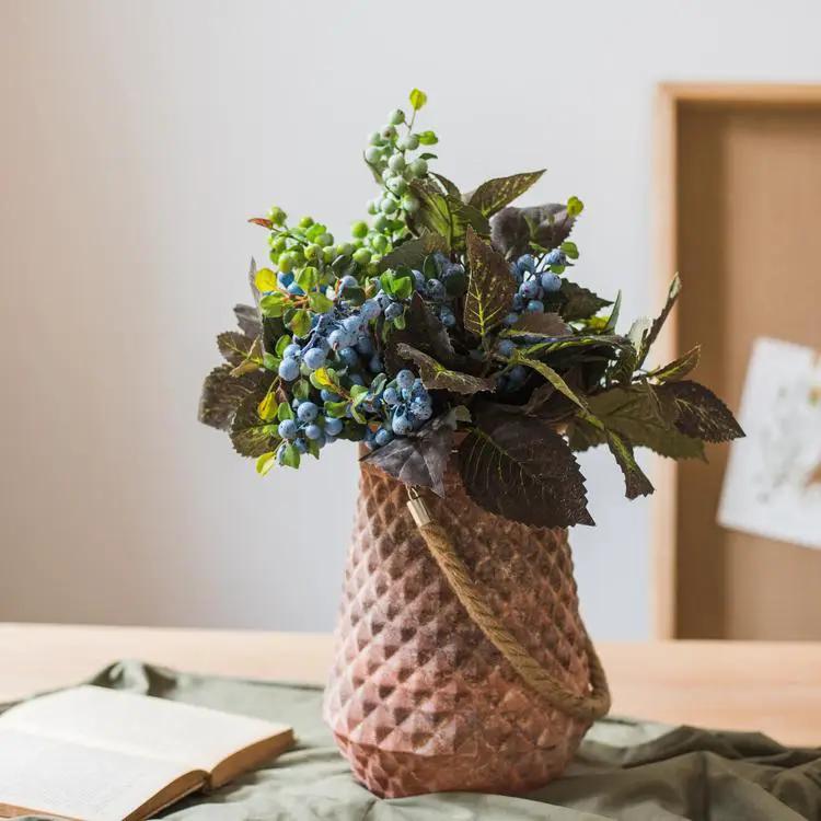 Artificial Hydrangea Leaf Stem 17" Tall by RusticReach