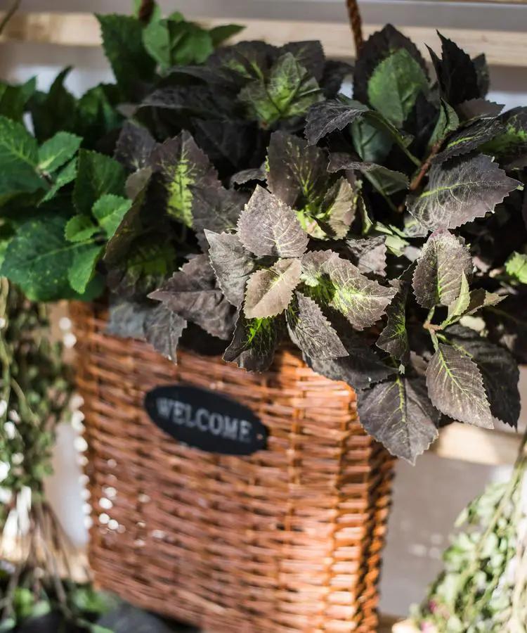 Artificial Hydrangea Leaf Stem 17" Tall by RusticReach