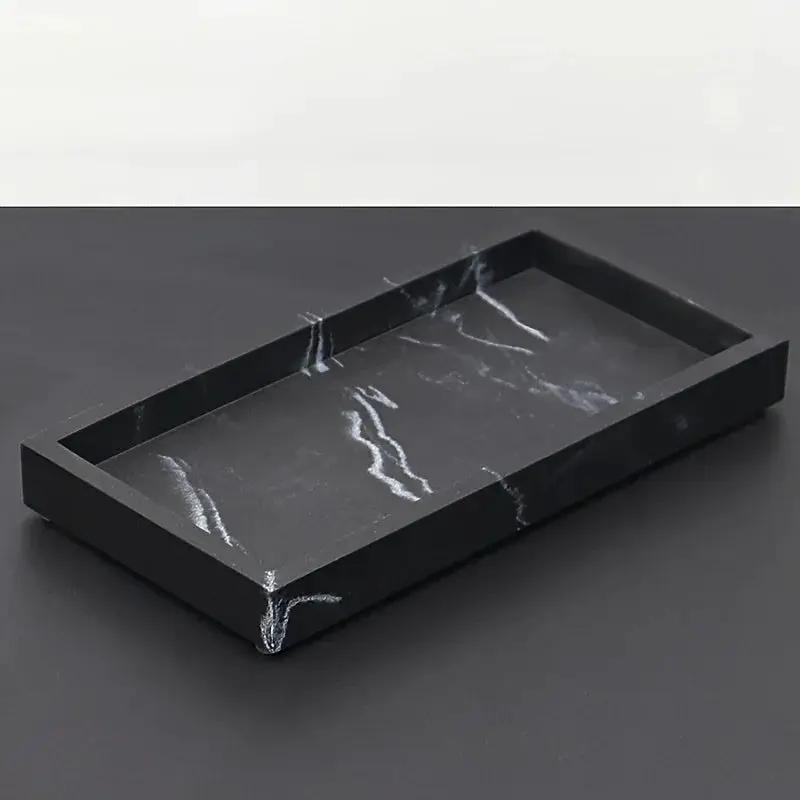 Artificial marble bathroom sink tray, bathroom tray with very good hand feel and texture, suitable for home, hotel, office building and other bathroom storage trays. Bathroom tray, home model room decoration, very good effect by House Of Avana