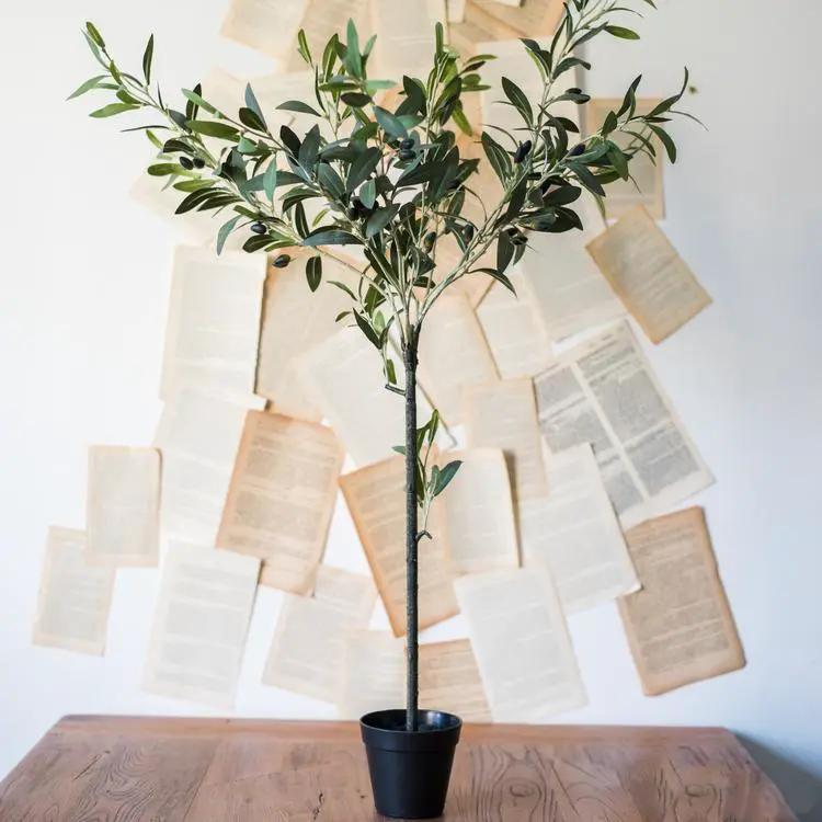 Artificial Silk Faux Olive Tree In Pot by RusticReach
