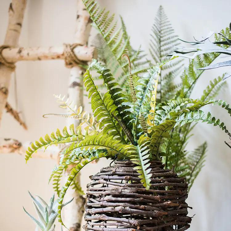 Artificial Faux Plant Big Rock Fern Stem 22" Tall by RusticReach