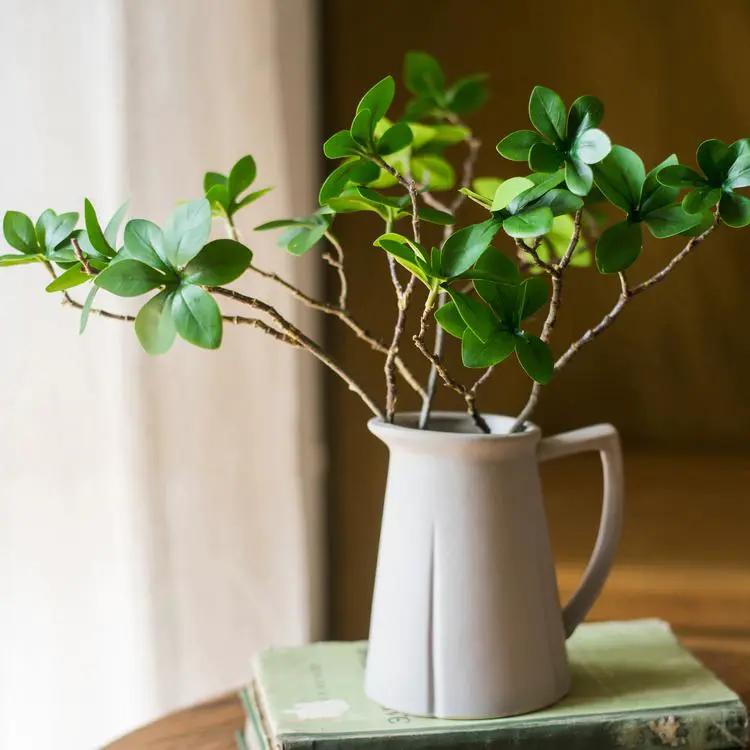 Artificial Faux Small Japanese Zen Leaf Stem 18" Tall by RusticReach