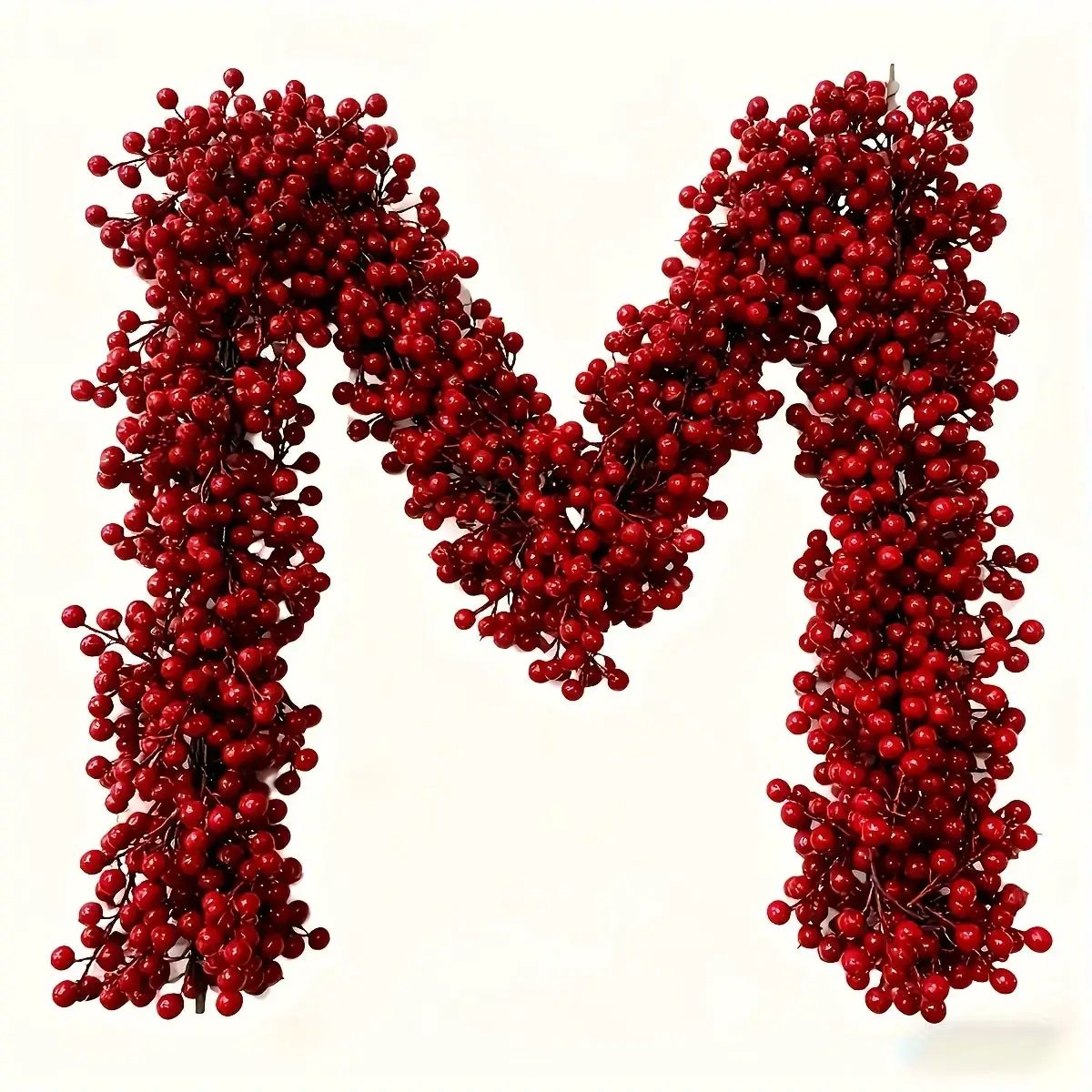 Artificial Poinsettia Garland 2-Pack Faux Holly Ivy Vine by House Of Avana