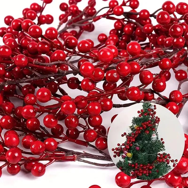 Artificial Red Berry Christmas Ivy Vine, 200cm Long with Red Berries by House Of Avana