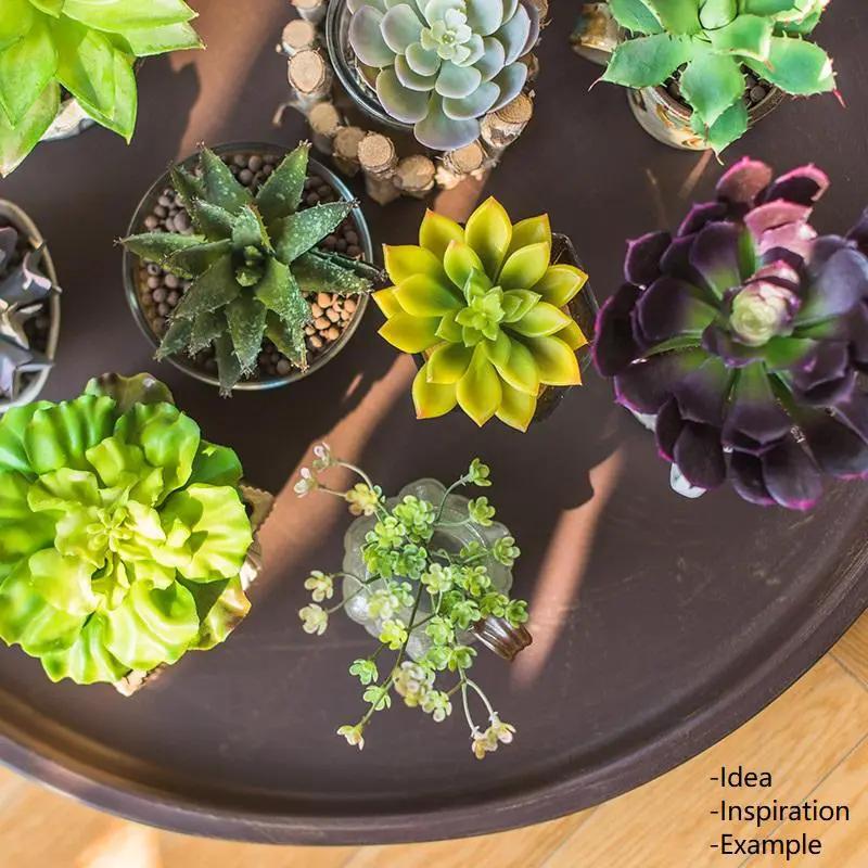 Artificial Faux Small Succulent Stem Randomly Picked Set of 5 by RusticReach