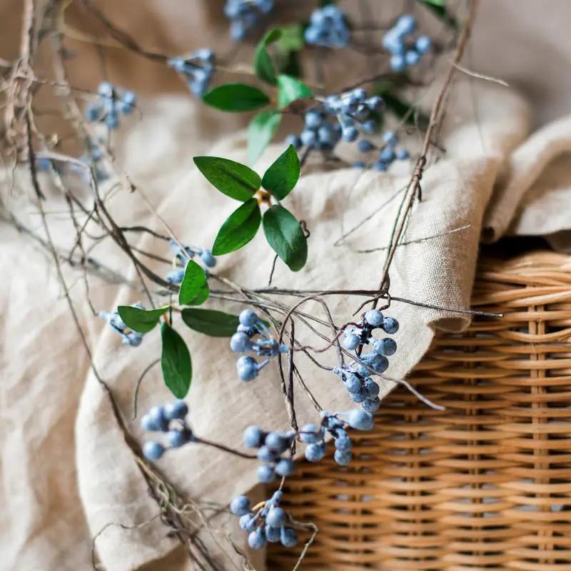 Artificial Wild Blueberry Hanging Vine 43" Long by RusticReach